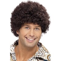 70s Disco Dude Brown Afro Wig