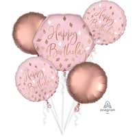 INFLATED Blush Birthday Mega Foil Balloon Bouquet