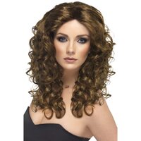 70s Disco Glamour Wig - Brown