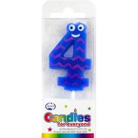 Number 4 Googly Eyes Candle