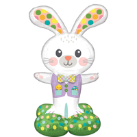 Airloonz Spotted Easter Bunny Balloon - Inflated