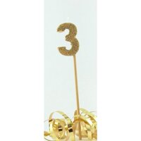 Gold Glitter Long Stick Candle - # 3
