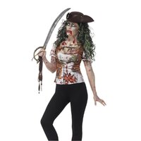 Zombie Pirate Wench Adult T-Shirt