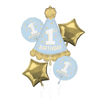 INFLATED Little Mister One-derful Mega Foil Balloon Bouquet