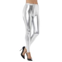 Disco Leggings - Metallic Silver 