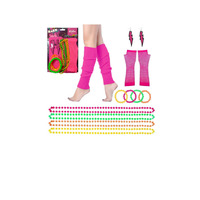 Ultimate 80s Accessories Kit - Neon Pink