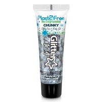 Biodegradable Chunky Glitter Gel 12ml - Snowdrop Silver
