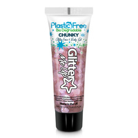 Biodegradable Chunky Glitter Gel 12ml - Rose Pink