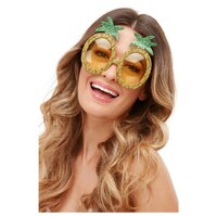 Tropical Hawaiian Glitter Pineapple Glasses