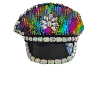 Festival Rainbow Sequin & Jewell Cap