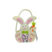 Pink Bunny Easter Egg Basket