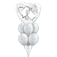 Entwined Hearts Silver Luxury Bouquet