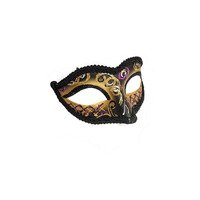 Glitter Swirl Masquerade Mask - Purple Pink Gold