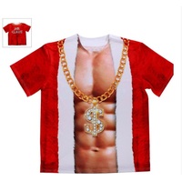 Six Pack Santa Novelty Mens T-Shirt