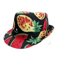 Hawaiian Fedora Hat - Pineapples & Watermelons