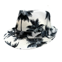 Hawaiian Fedora Hat - Palm Trees