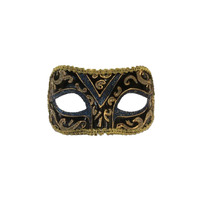 Glitter Masquerade Eye Mask - Blue & Gold