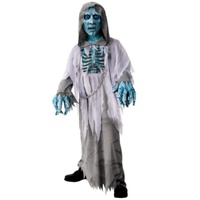 ONLINE ONLY: White Demon Hooded Robe Kid's Costume