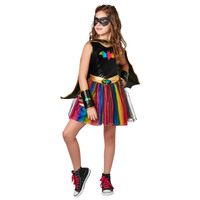 ONLINE ONLY:  Batgirl Deluxe Rainbow Tutu Kid's Costume