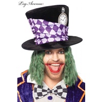 Mad Hatter Top Hat - Black & Purple