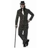ONLINE ONLY: Skeleton Suit - Bone Pinstripe Men's Costume