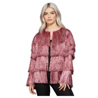 ONLINE ONLY:  Fever Tinsel Festival Jacket - Pink
