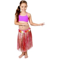 Girls Hawaiian Hula Grass Skirt - One Size