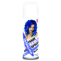 Rebellious UV Glow Coloured Hair Spray - Blue