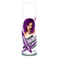 Rebellious UV Glow Coloured Hair Spray - Purple