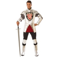 ONLINE ONLY:  Silver Medieval Knight Adult Costume 