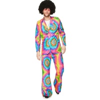 Rainbow Tie Dye Hippie Adult Suit