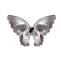 Silver Skeleton Butterfly Wings