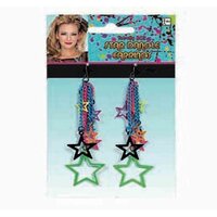 Awesome 80s Star Dangle Earrings