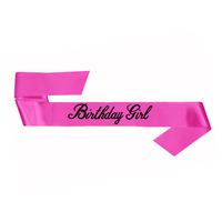 Birthday Girl Sash - Hot Pink
