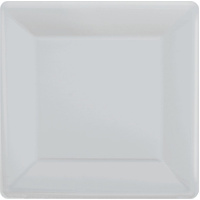 Paper Plates 23cm Square 20 Pk - Silver