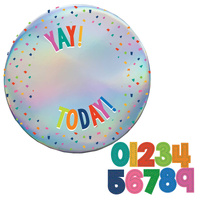 Add-an-Age Birthday Badge - 15cm Rainbow Colour