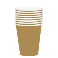354ml Paper Cups Gold - 20 Pk