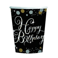 Sparkling Celebration Happy Birthday 266ml Cups  - 8 Pk