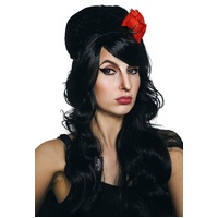 Amy Winehouse Inspired Black Beehive Wig