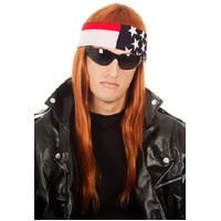 LA Rocker Axl Rose Wig & Bandana 