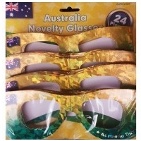 Sports Fan Aussie Cardboard Glasses - 24 Pk