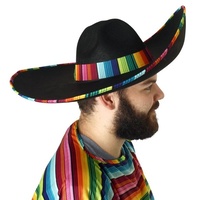 Mexican Sombrero with Rainbow Trim