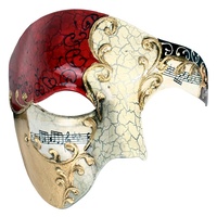 Phantom Maestro Red & Gold Masquerade Eye Mask