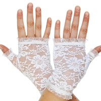 White Lace Fingerless Gloves