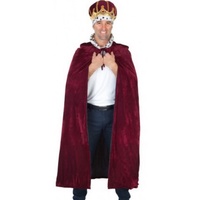 Royal Cloak Adult Costume - Burgundy