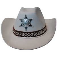 Cowboy Sheriff Hat - White