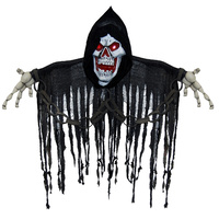 Jumbo Skull Decor with Flashing Red Eyes