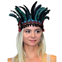 Festival Feathered Headpiece - Aztec