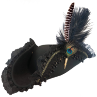 Pirate Hat - Deluxe Tricorn with Peacock Quill