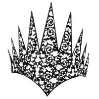 Fantasy Black Diecut Crown